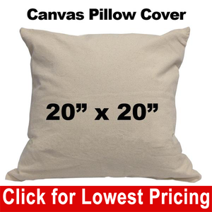 Blank Cotton Canvas Pillow Cover - 20" x 20"