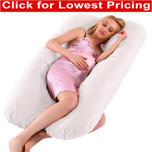 Contoured Body Pillow with Zippered Cotton Cover