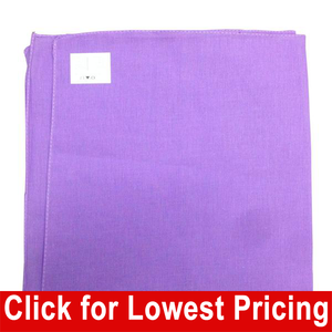 Lavender Bandana - 100% Cotton - Solid Color - 12 Pack