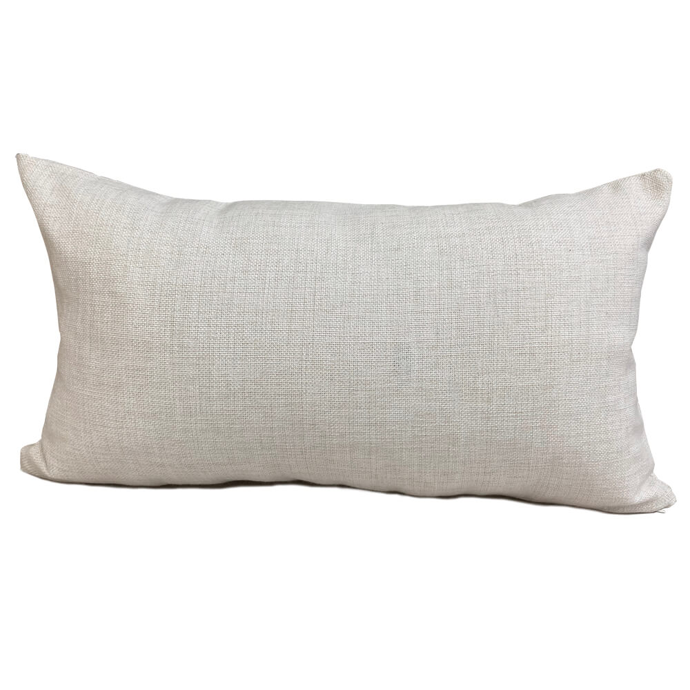 Blank Sublimation Linen-Look Pillow Cover - 12” x 18” with hidden zipper