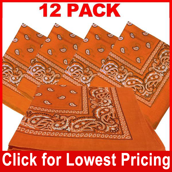 Orange Bandana - 12 Pack – nussotex