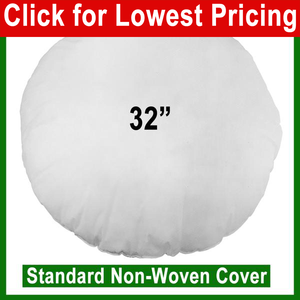 Round Pillow Form 32" Round (Polyester Fill)