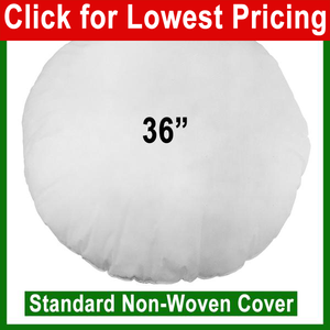 Round Pillow Form 36" Round (Polyester Fill)