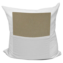Load image into Gallery viewer, Blank Sublimation White Polyester Pocket Pillow Cover - 16” x 16” with 14&quot; wide zipper