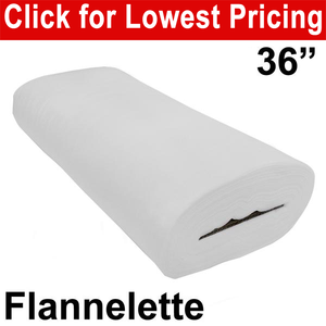 White Cotton Flannelette (36