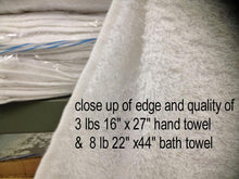 Load image into Gallery viewer, Dz. White Bath Towels 22&quot; x 44&quot; - 6 lbs/dz - Nusso.com